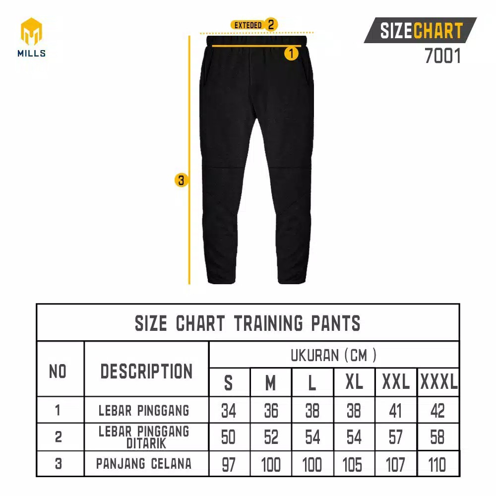 MILLS Celana Training Core Long Pants 7001 ORIGINAL