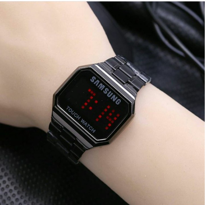 jam tangan samsung pria led touch / jtr 1180 hitam