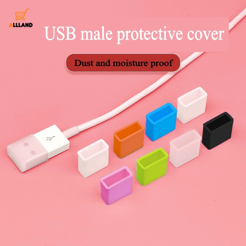 1pc Cover Pelindung Plug Kabel Data / Charger USB Anti Debu Warna Acak