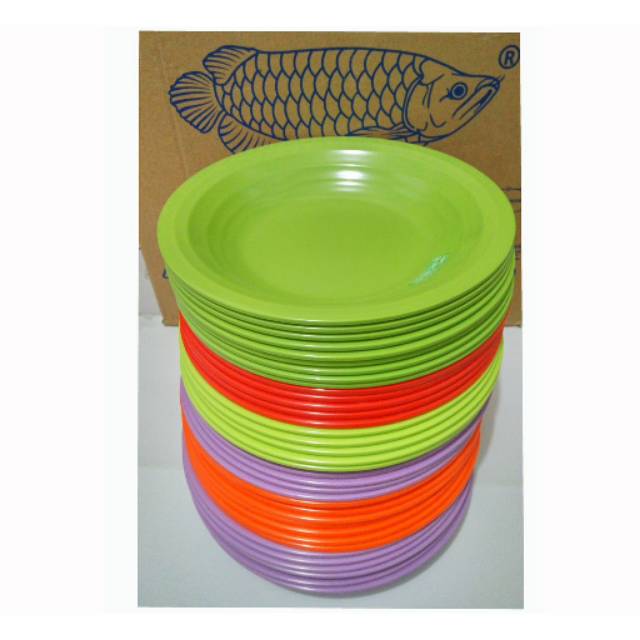 3pcs piring melamin golden flaying fish by golden dragon,piring melamin murah