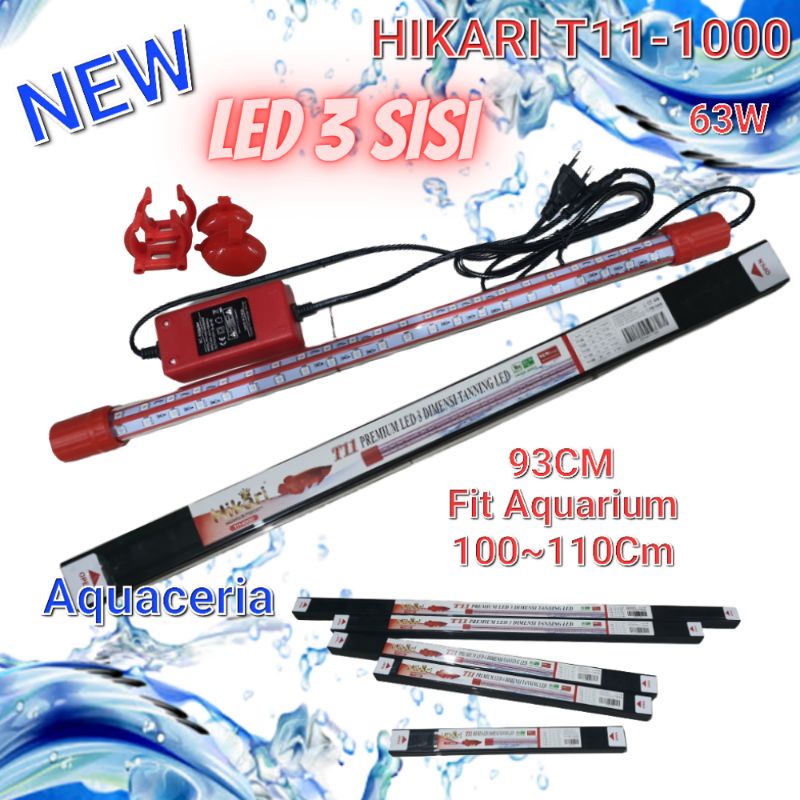 Lampu aquarium 3sisi HIKARI T11-1000 3D Lampu Tanning ARWANA RED VIEW PLUS waterproof IPX8 tahan beban Air Max 4M