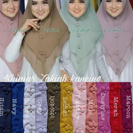 [ IKN ] Khimar Zakiah Kancing ✅
