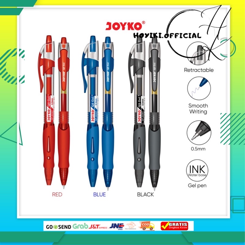 

JOYKO Gel Pen Pulpen Pena Joyko GP-265NT Q3 Gel 0.5 mm