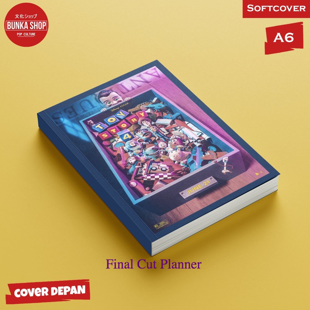 

Buku tulis polos/bergaris Pixar Toy Story June 21 Softcover A6 Buku Tulis Catatan Notes Agenda Planner Jurnal
