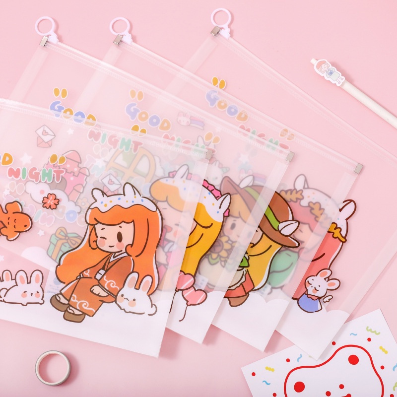 Expanding File Import / Map Plastik A4 Folder Dokumen Zipper Lock