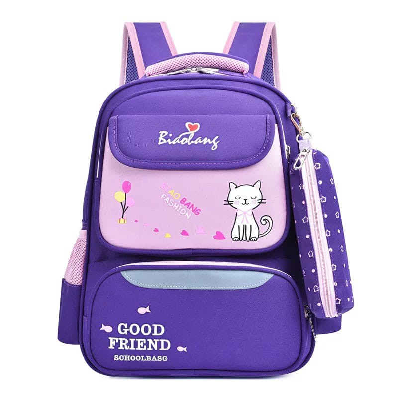 ARMELIA SHOP - Tas Ransel Backpack Karakter Kucing BiaoBang Ransel Anak Sekolah Tas  Perempuan Sd