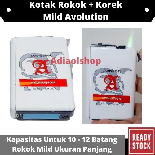 KOTAK ROKOK PLUS KOREK API BRAND ROKOK MILD AVOLUTION