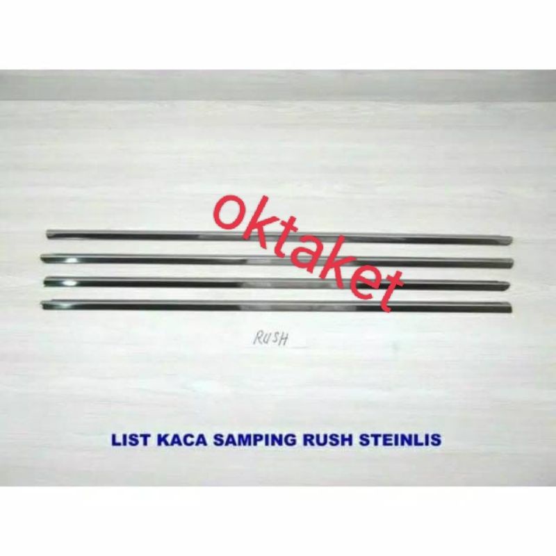 list kaca samping Rush Terios lama 2006 2010 2015 2017 stainless