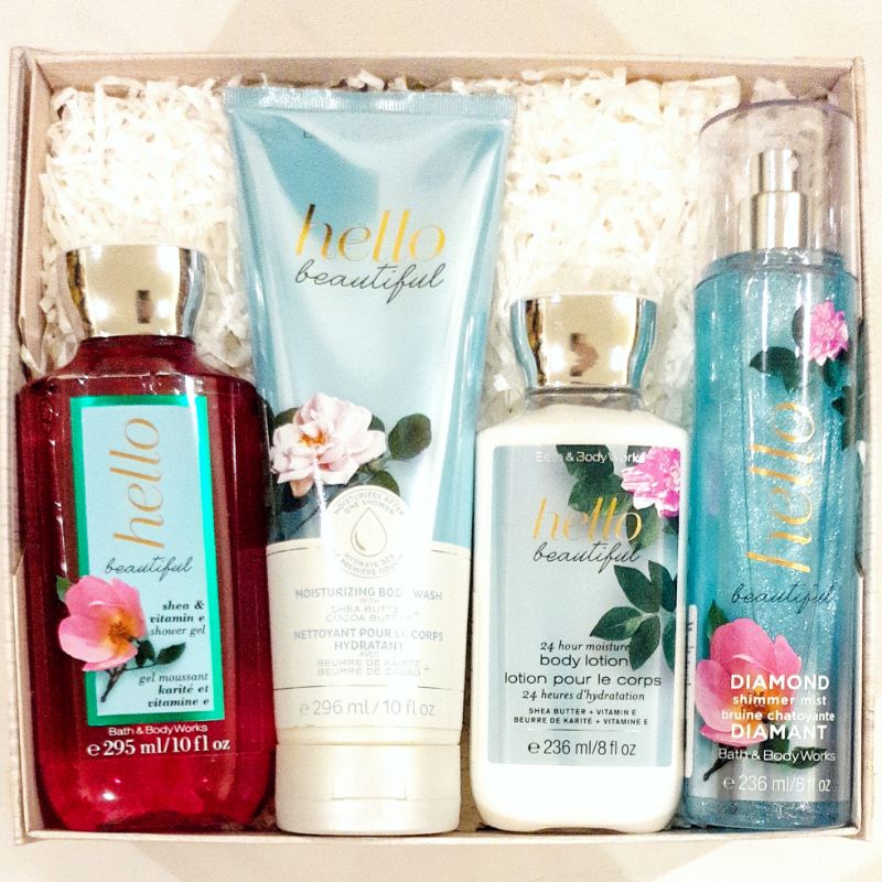 BBW HELLO BEAUTIFUL GIFT SET PAKET BATH &amp; BODY WORKS