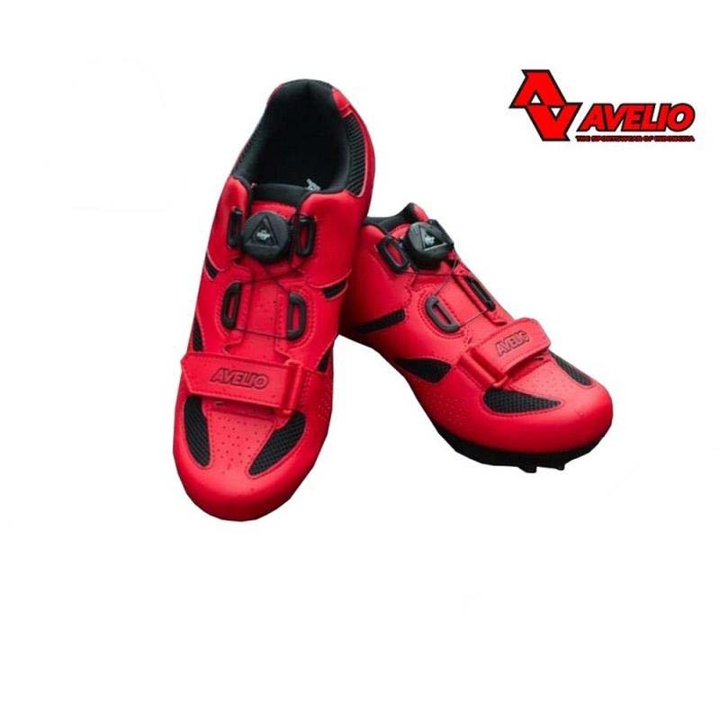 Grosir Sepatu MTB XC AVELIO Sepatu Sepeda CLEAT - Merah, 43