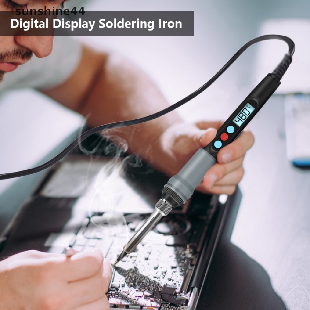 Sunshine Solder Besi Elektrik 90W Dengan Display LED Digital Untuk Reparasi