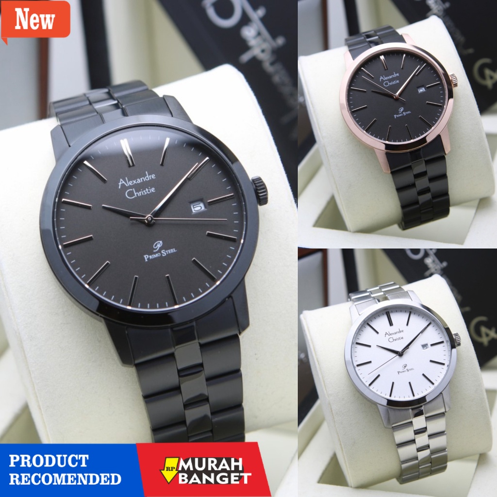 Jam analog pria terbaik- ORIGINAL Jam Tangan Pria Alexandre Christie AC 1007 / AC1007 / 1007 Garansi