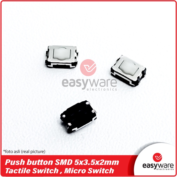 Push Button 5x3.5x2mm SMD SMT 2pin Tactile Momentary Micro Switch