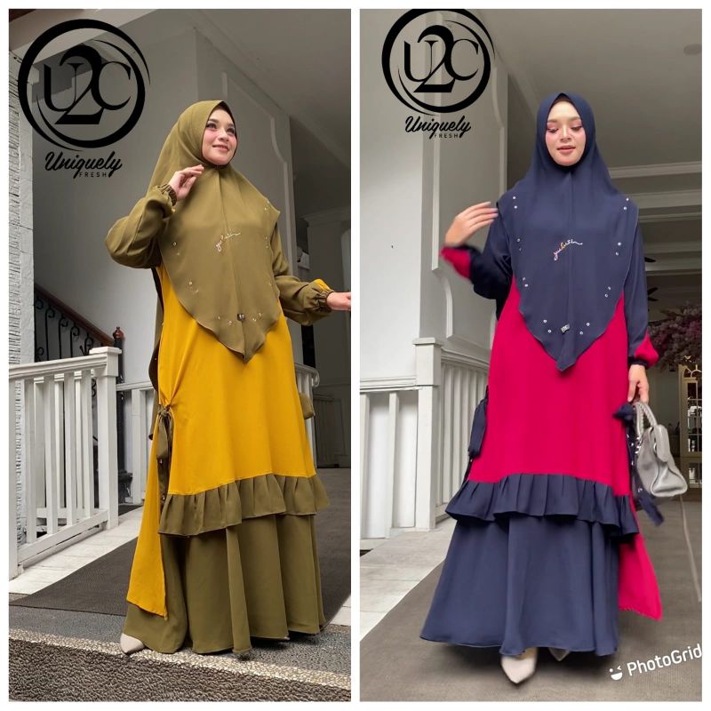 naila syari by u2c / gamis syari polos