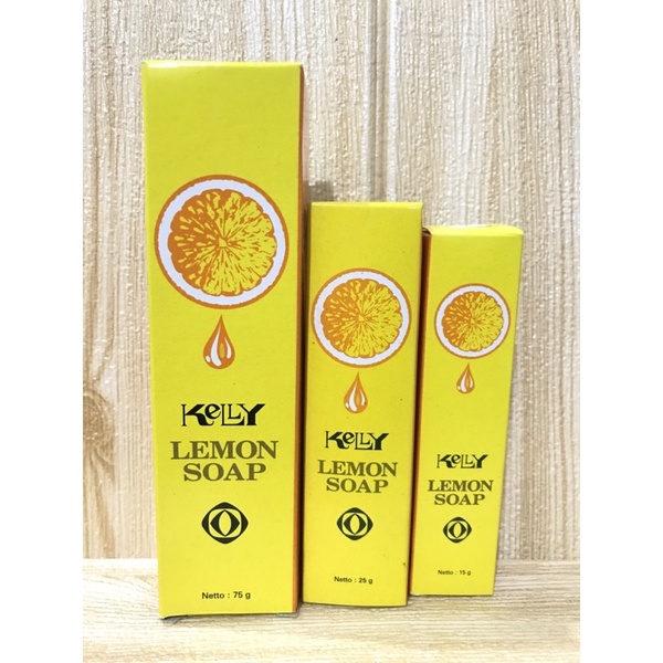 Kelly Lemon Soap| Sabun Pembersih Wajah| 75gr| 25gr| 15gr