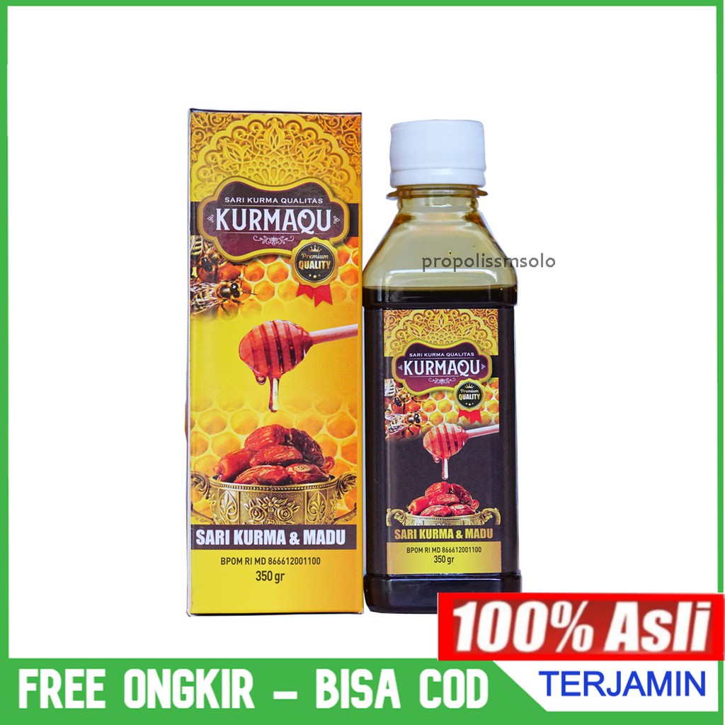KurmaQu 100% Sari Kurma dan Madu Asli Pengiriman SOLO - Bisa Bayar di Rumah/COD - Halal & Legal BPOM