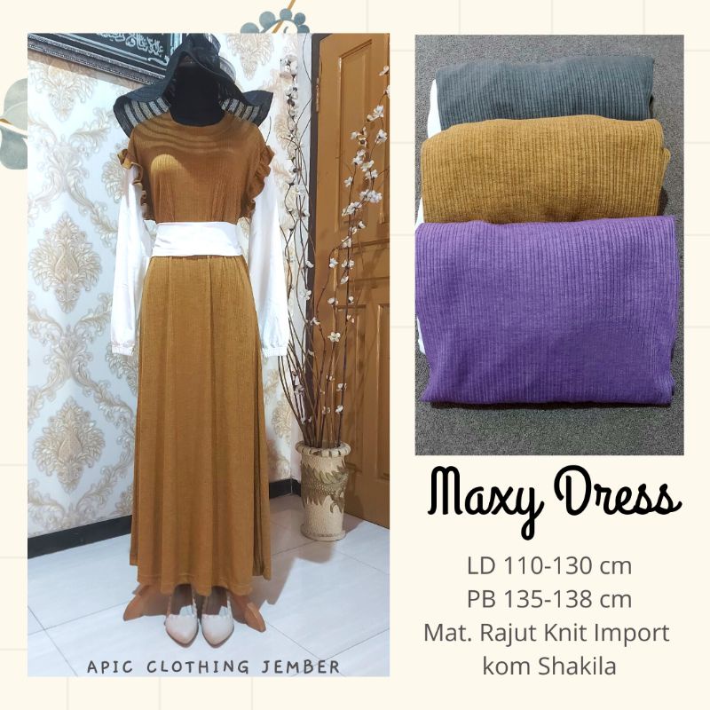 Gamis Maxy Dress Rajut Knit Jumbo Igrea