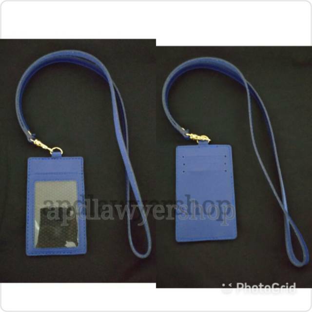 

Name tag id card kulit holder warna biru kwalitas bagus