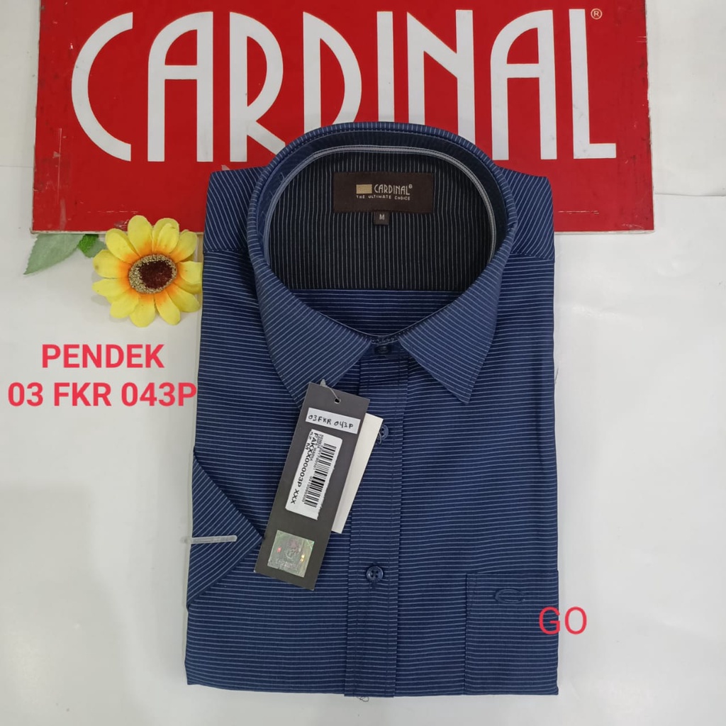 gof S-XL CARDINAL KEMEJA FORMAL PENDEK Regular Pakaian Kemeja Kerja Pria Kantor Acara Resmi Pakaian Wisuda Original KFG