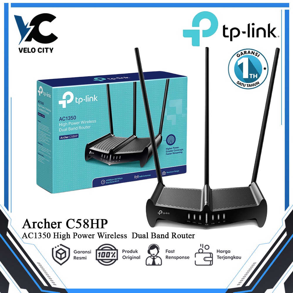 TP-LINK Archer C58HP AC1350 High Power Wireless Dual Band Router