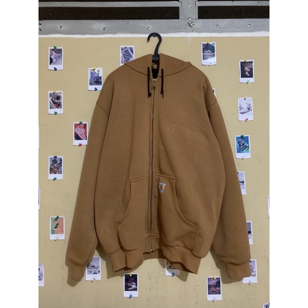 HOODIE CARHARTT ACTIVE JACKET (BROWN DUCK ORIGINAL CARHARTT 100%)