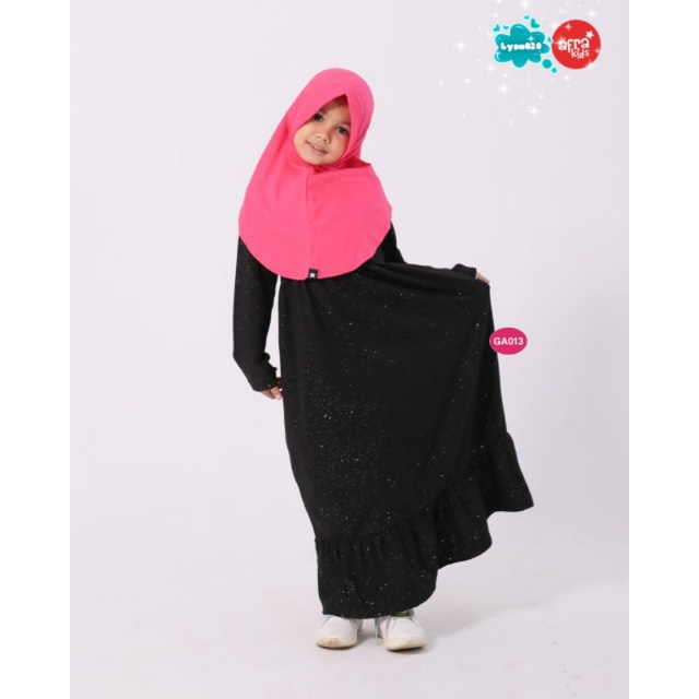 Gamis Afrakids Black Glitter GA013
