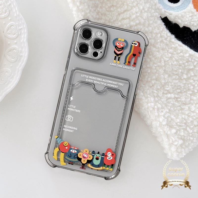 Soft Case Tpu Transparan Motif Kartun Monster Untuk Iphone 11 X Xr Xs Max 6 6s 7 8 Plus 11 12 13 Pro Max Se 2020