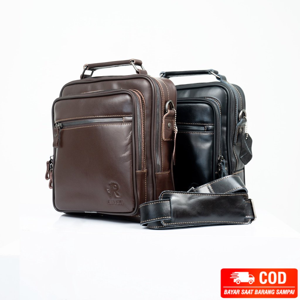 REVEN LEATHER - Bonature Geniune Leather Men Sling Bag Tas Selempang Pria Kulit
