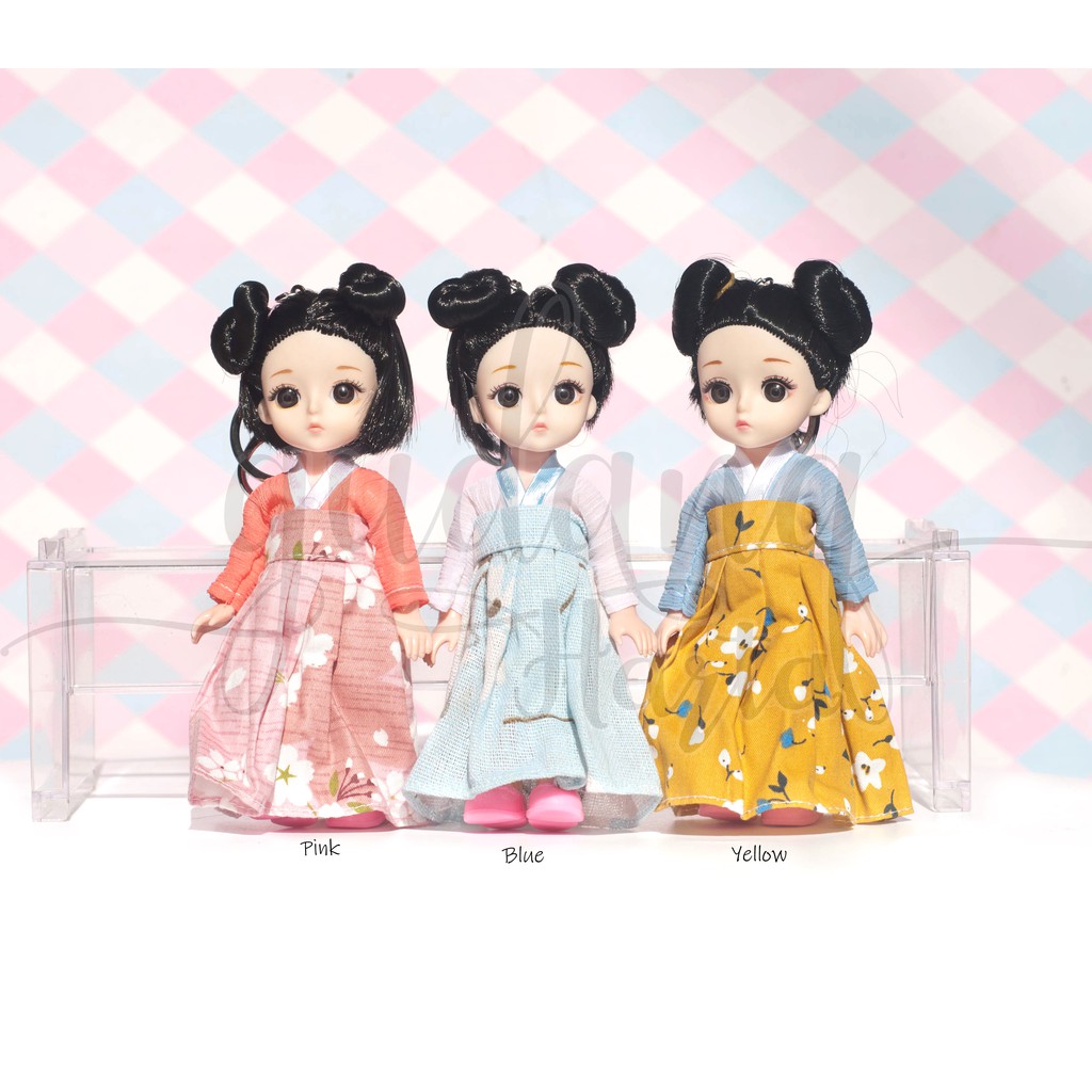 Gantungan Kunci Hanbok Girl Keychan Baju Korea Unik 3D GH 302213