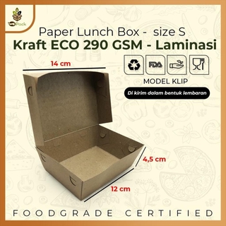 Paper Lunch Box Kotak Makan Coklat Nature Ukuran M Shopee Indonesia