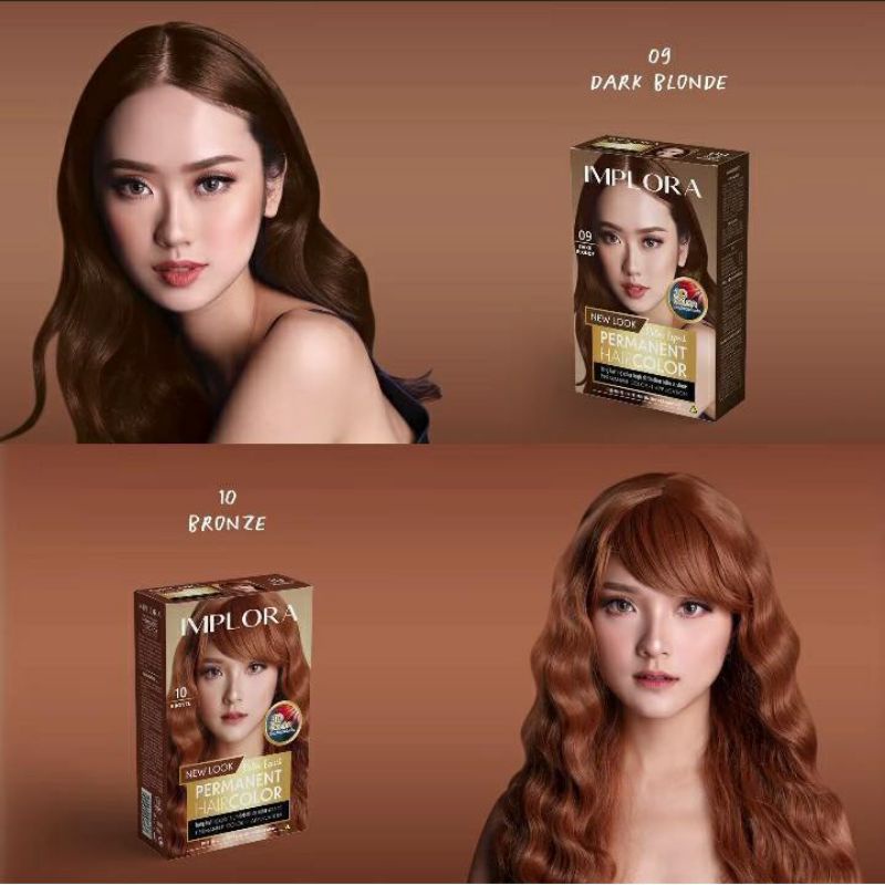 IMPLORA New Permanent Hair Color Cat Pewarna Rambut Implora BPOM Semir Rambut Implora Cat Rambut