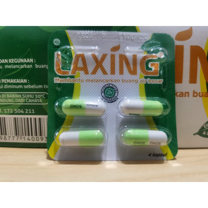 

Laxing melancarkan BAB isi 4 kapsul