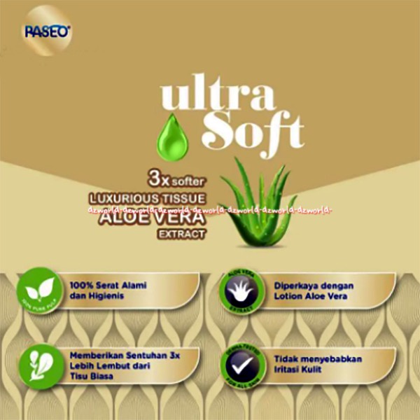 Paseo Ultra Soft 3ply 125sheet Facial Tissue Aloe Vera Tissue Wajah Muka Kemasan Kotak Box Tisu Tissu