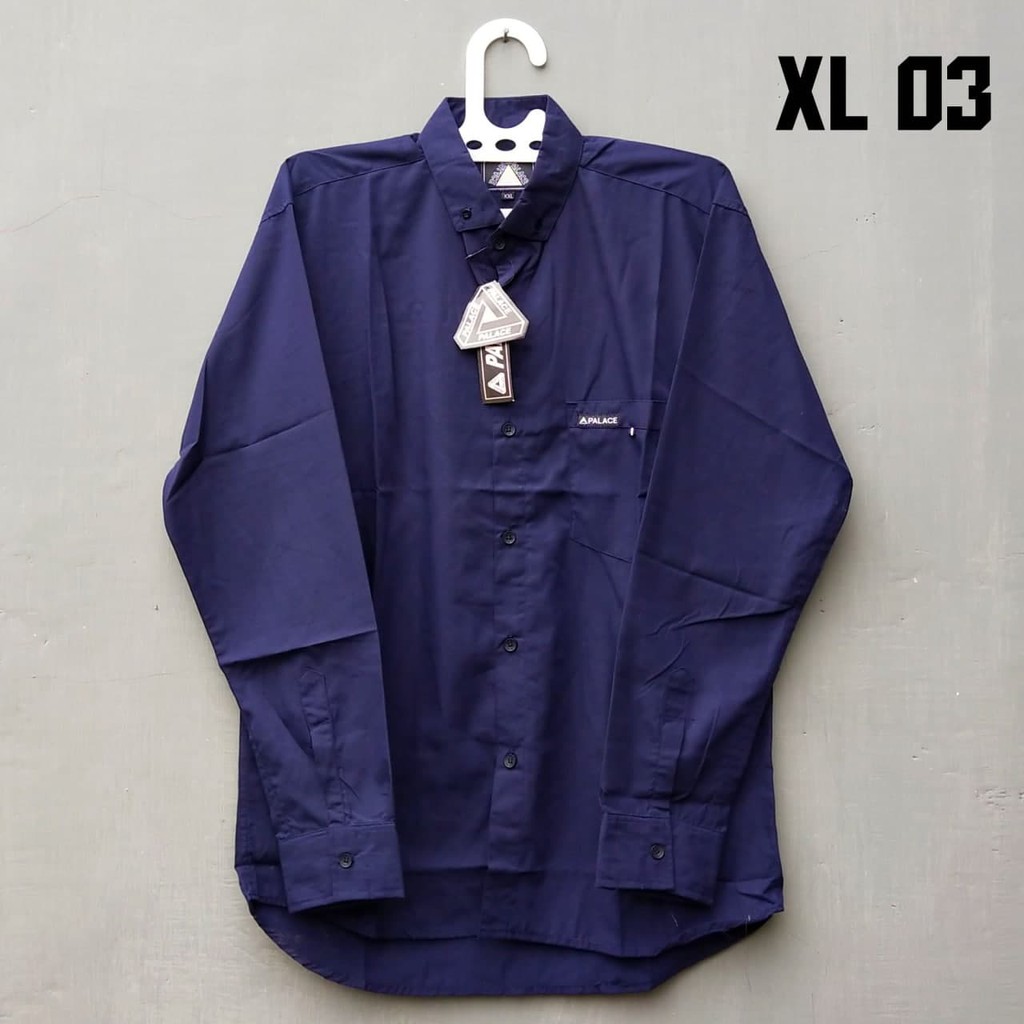 Kemeja pria panjang distro XL / hem bapak panjang / pria polos panjang / lengan panjang pria