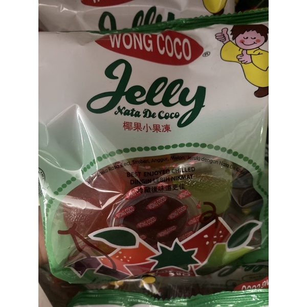 Wong Coco Jelly Nata de coco 210g isi 15pcs