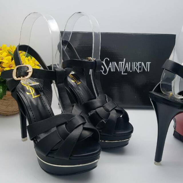 SEPATU WANITA YSL STRAPPY HEEL IMPORT PREMIUM