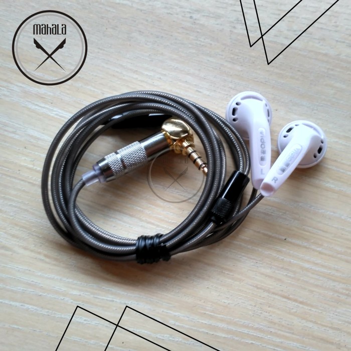 Vido Recable with Mic feat. Oyaudah L-Shape Jack - Putih