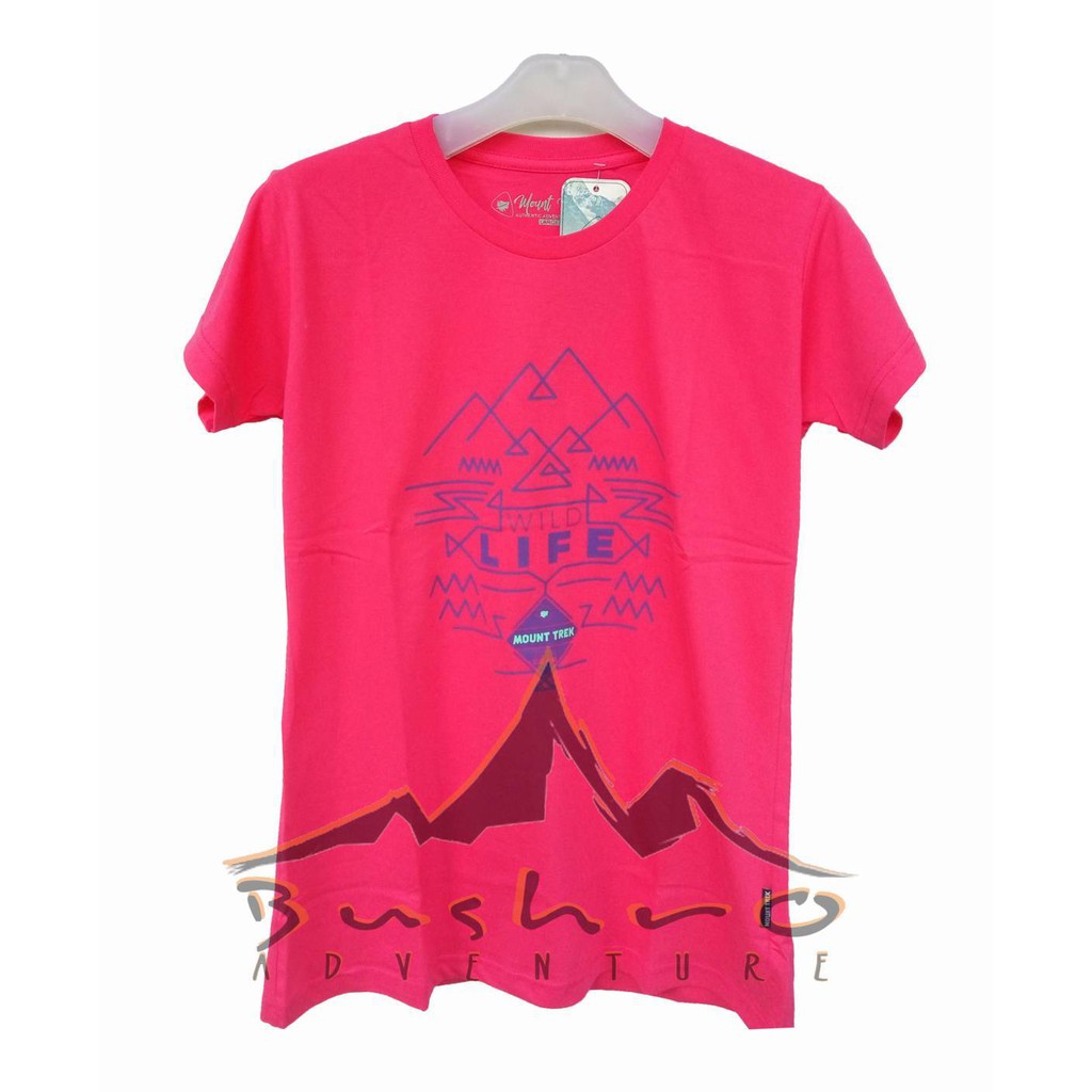 Kaos gunung - kaos outdoor mount trek wild life women pink