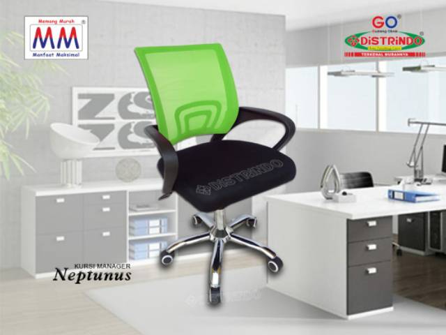 DISTRINDO Kursi Kantor Minimalis / Kursi Manager Roda Cakar Besi Kuat