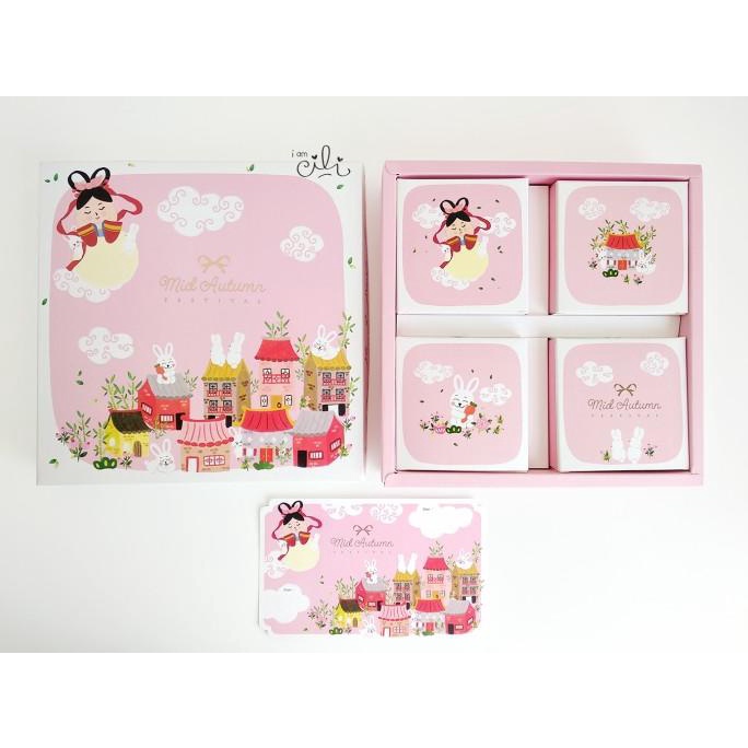 

[COD] (BEAUTY CHANG E MOONCAKE ISI 4) box kotak mooncake mid autumn [10 set] [COD]