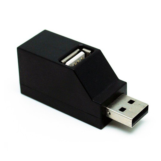 Mini Super Speed USB 2.0 Hub 3 Ports - Y-2153 - OMUA53BK Black