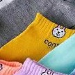 FAYES Kaos Kaki Line Brown / Kaos Kaki Ankle Cute / Kaos Kaki Sepatu Import U16-CONY YELLOW