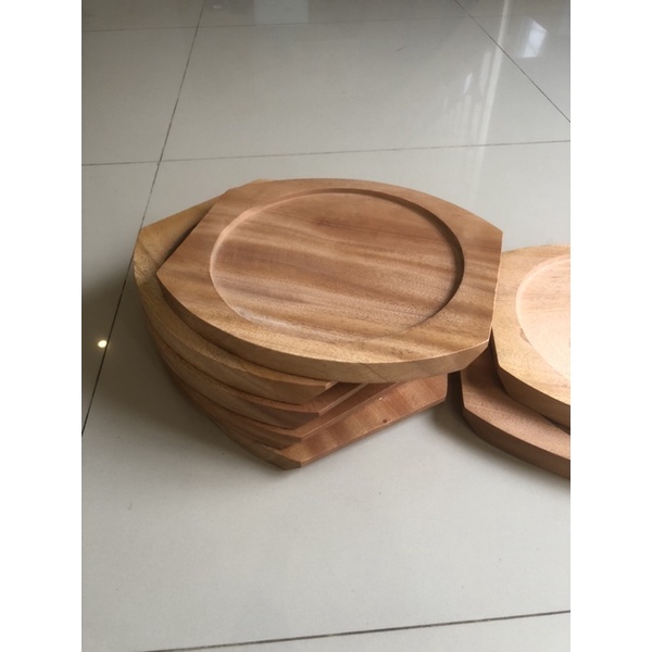 Tatakan Hot Plate Tatakan Kayu Alas Tatakan Piring Hotplate