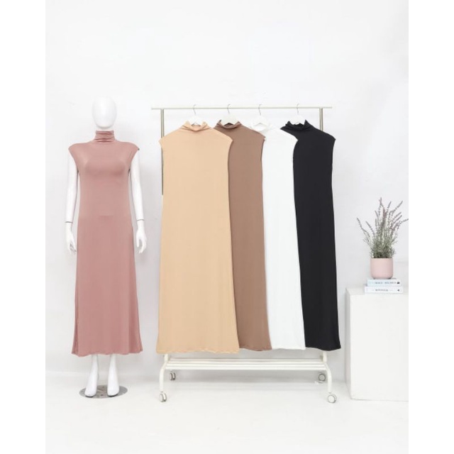 Inner dress tanpa lengan cooltech premium like airsm uniqlo