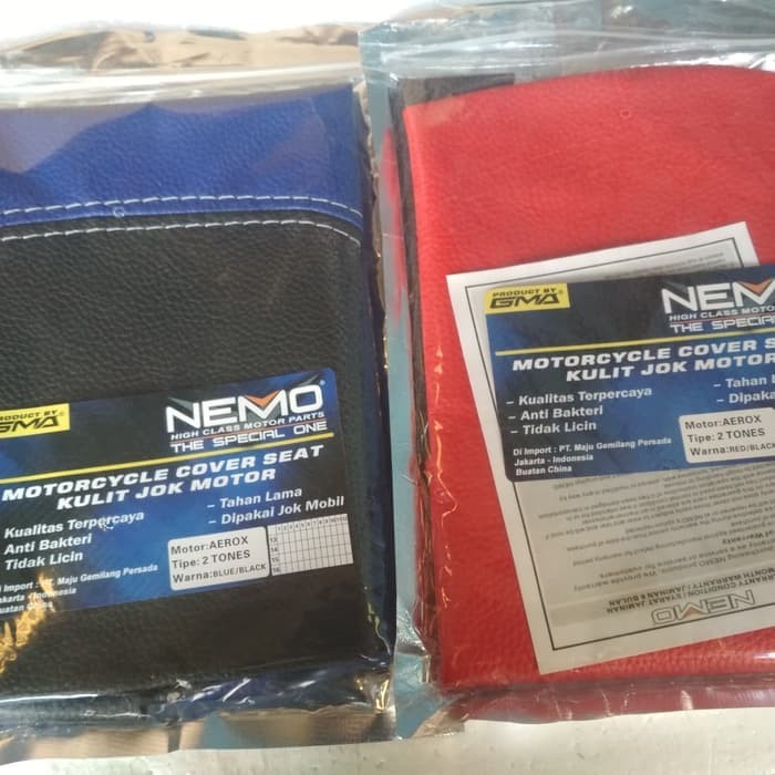 RSPS KULIT JOK AEROX NEMO KULIT SARUNG JOK AEROX RED BLACK