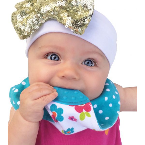 Nuby 1pk Bandana Bib With Teether