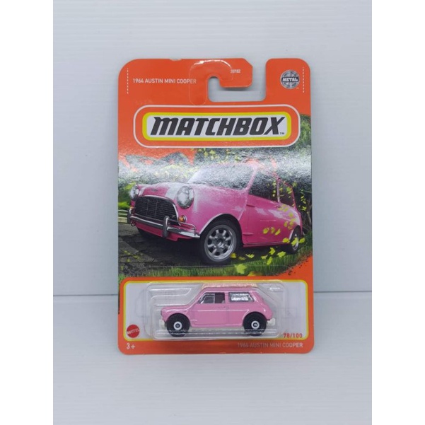 Diecast Matchbox 1964 Austin Mini Cooper Pink