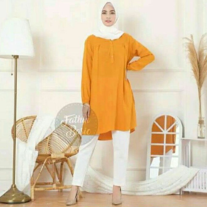 Atasan Wanita Long Tunik Busui  Katun Rayon Premium Polos Original // Atasan Wanita // Atasan Polos 