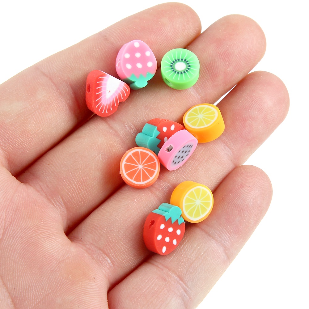 100pcs / lot DIY  Fruit Chunks Mix Design Beads