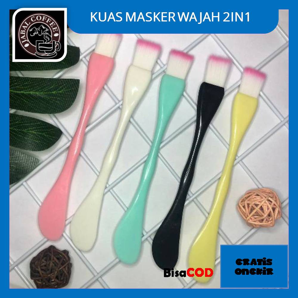 Spatula Plus Kuas Masker Wajah / Kuas Masker Wajah 2 In 1